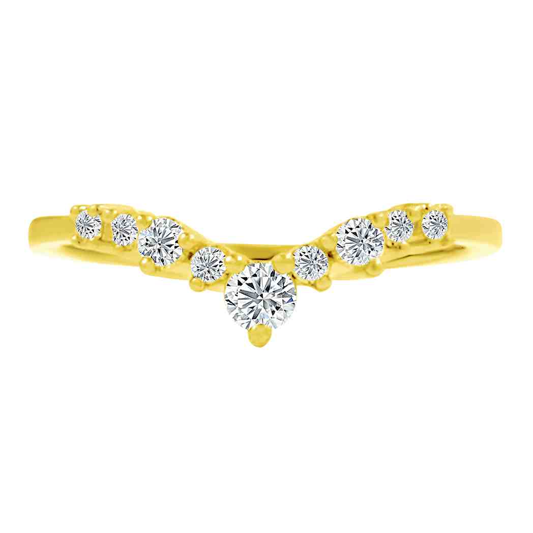Curved Wedding Band Ring LR11013A